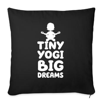 Tiny Yogi Big Dreams Méditation - Housse de coussin décorative 45 x 45 cm - noir - Devant