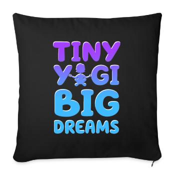 Tiny Yogi Big Dreams Méditation - Housse de coussin décorative 45 x 45 cm - noir - Devant