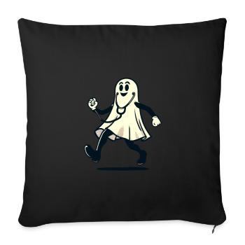 Infirmière drôle Infirmière gériatrique Fantôme d’Halloween - Housse de coussin décorative 45 x 45 cm - noir - Devant