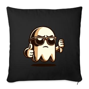 Cool Ghost Funny Halloween Party - Sofa pillowcase 17,3'' x 17,3'' (45 x 45 cm) - black - Front