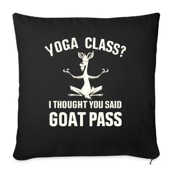 Yoga Class Or Goat Pass - Sofa pillowcase 17,3'' x 17,3'' (45 x 45 cm) - black - Front