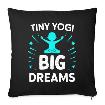 Tiny Yogi Big Dreams Méditation - Housse de coussin décorative 45 x 45 cm - noir - Devant
