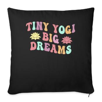 Tiny Yogi Big Dreams Méditation - Housse de coussin décorative 45 x 45 cm - noir - Devant