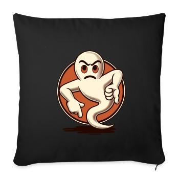 Cool Ghost Gives Thumbs Down Funny Halloween Party - Sofa pillowcase 17,3'' x 17,3'' (45 x 45 cm) - black - Front