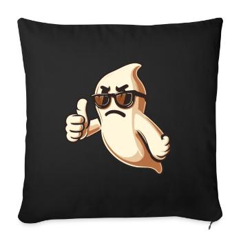 Cool Ghost Funny Halloween Party Fun - Sofa pillowcase 17,3'' x 17,3'' (45 x 45 cm) - black - Front