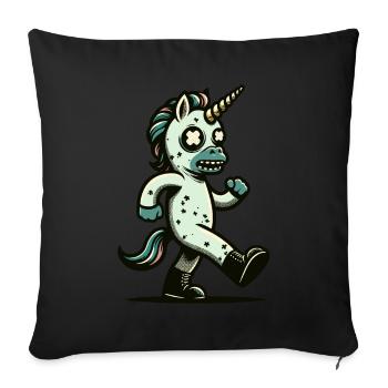Zombie Unicorn Undead Mystical Creature - Sofa pillowcase 17,3'' x 17,3'' (45 x 45 cm) - black - Front