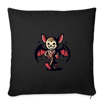 Funny Halloween Party Vampire Fangs Vampire Style - Sofa pillowcase 17,3'' x 17,3'' (45 x 45 cm) - black - Front