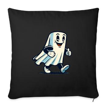 Funny Vintage Ghost Retro Art Style - Sofa pillowcase 17,3'' x 17,3'' (45 x 45 cm) - black - Front