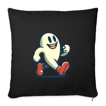 Funny Vintage Ghost Retro Art Style - Sofa pillowcase 17,3'' x 17,3'' (45 x 45 cm) - black - Front
