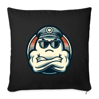 Cool Ghost Muscular Bodybuilder Funny Halloween - Sofa pillowcase 17,3'' x 17,3'' (45 x 45 cm) - black - Front