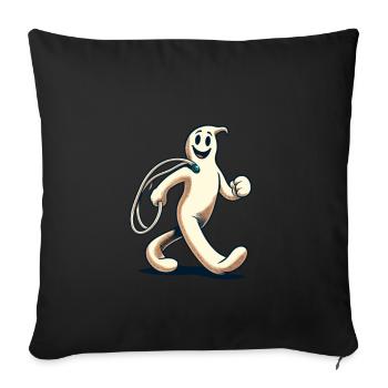 Funny Vintage Ghost Retro Art Style - Sofa pillowcase 17,3'' x 17,3'' (45 x 45 cm) - black - Front