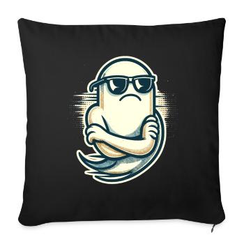 Cool Ghost Vintage Art Style Halloween Party - Sofa pillowcase 17,3'' x 17,3'' (45 x 45 cm) - black - Front