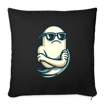 Cool Ghost Vintage Art Style Funny Halloween - Sofa pillowcase 17,3'' x 17,3'' (45 x 45 cm) - black - Front