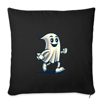 Funny Vintage Ghost Retro Art Style Halloween - Sofa pillowcase 17,3'' x 17,3'' (45 x 45 cm) - black - Front