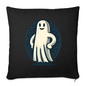 Funny Vintage Ghost Retro Art Style - Sofa pillowcase 17,3'' x 17,3'' (45 x 45 cm) - black - Front