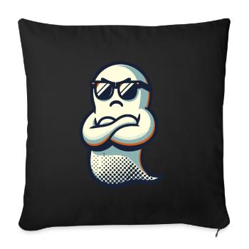 Cool Ghost Vintage Art Style Funny Halloween - Sofa pillowcase 17,3'' x 17,3'' (45 x 45 cm) - black - Front