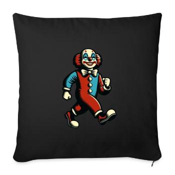Halloween Costume Decoration Creepy Clown - Sofa pillowcase 17,3'' x 17,3'' (45 x 45 cm) - black - Front