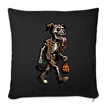 Mort-vivant zombie chien Trick or Treat Creepy - Housse de coussin décorative 45 x 45 cm - noir - Devant