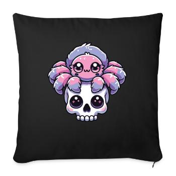 Kawaii Gothic Tarantula Pastel Colors Gothic Goth - Sofa pillowcase 17,3'' x 17,3'' (45 x 45 cm) - black - Front