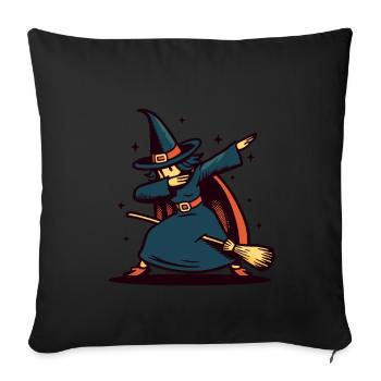 Dabbende Hexe Lustige Halloween Hexe - Sofakissenbezug 45 x 45 cm - Schwarz - Vorne
