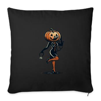 Funny pumpkin nurse geriatric nurse - Sofa pillowcase 17,3'' x 17,3'' (45 x 45 cm) - black - Front