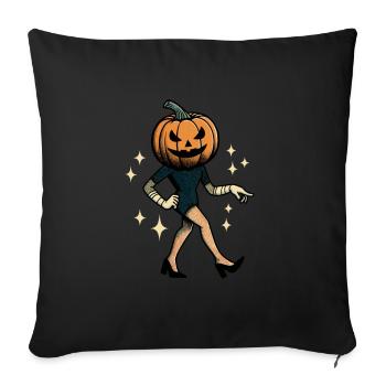 Drôle citrouille infirmière Halloween costume - Housse de coussin décorative 45 x 45 cm - noir - Devant