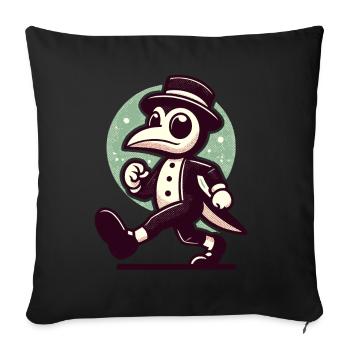 Retro Vintage Cartoon Halloween Costume Decoration - Sofa pillowcase 17,3'' x 17,3'' (45 x 45 cm) - black - Front