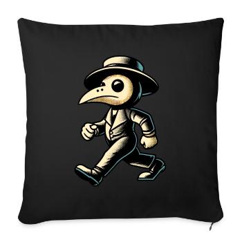 Rétro Vintage Dessin animé Halloween Costume Décoration - Housse de coussin décorative 45 x 45 cm - noir - Devant
