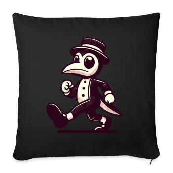 Rétro Vintage Dessin animé Halloween Costume Décoration - Housse de coussin décorative 45 x 45 cm - noir - Devant