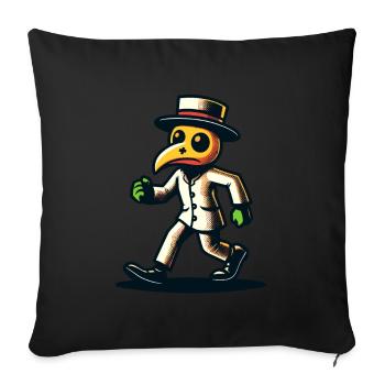 Rétro Vintage Dessin animé Halloween Costume Décoration - Housse de coussin décorative 45 x 45 cm - noir - Devant