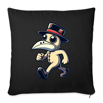 Rétro Vintage Dessin animé Halloween Costume Décoration - Housse de coussin décorative 45 x 45 cm - noir - Devant