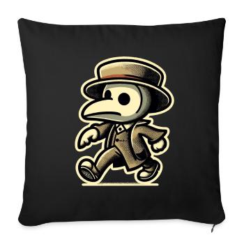 Retro Vintage Cartoon Halloween Costume Decoration - Sofa pillowcase 17,3'' x 17,3'' (45 x 45 cm) - black - Front