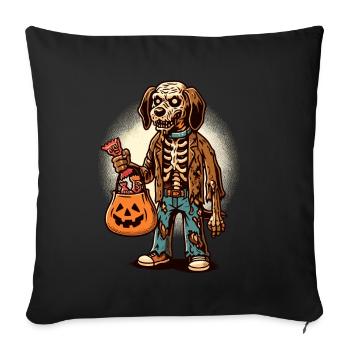 Undead Zombie Dog Trick or Treat Halloween - Sofa pillowcase 17,3'' x 17,3'' (45 x 45 cm) - black - Front