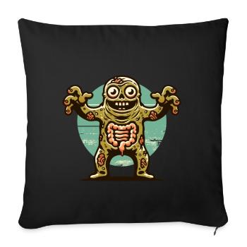 Halloween Costume Decoration Spooky Party Design - Sofa pillowcase 17,3'' x 17,3'' (45 x 45 cm) - black - Front