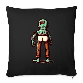 Drôle de mort-vivant cul Halloween Costume Décoration - Housse de coussin décorative 45 x 45 cm - noir - Devant