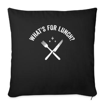 What's For Lunch? - Sofa pillowcase 17,3'' x 17,3'' (45 x 45 cm) - black - Front