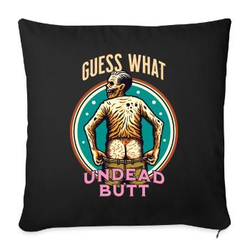 Drôle de dicton effrayant déguisement Mort-vivant - Housse de coussin décorative 45 x 45 cm - noir - Devant