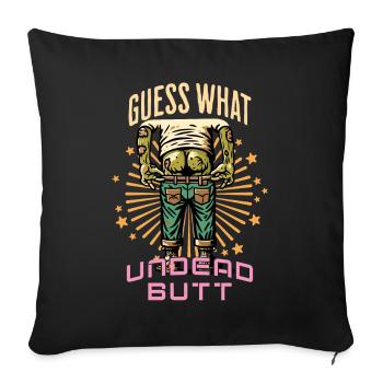 Halloween Costume Décoration Drôle Dire Mort-vivant - Housse de coussin décorative 45 x 45 cm - noir - Devant