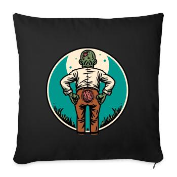 Funny Undead Butt Halloween Costume Decoration - Sofa pillowcase 17,3'' x 17,3'' (45 x 45 cm) - black - Front