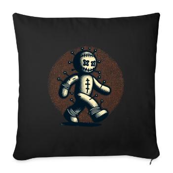 Scary Voodoo Doll Halloween Costume - Sofa pillowcase 17,3'' x 17,3'' (45 x 45 cm) - black - Front