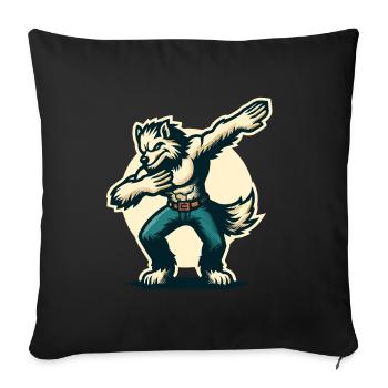 Dabbing Werewolf Funny Dabbing Design - Sofa pillowcase 17,3'' x 17,3'' (45 x 45 cm) - black - Front