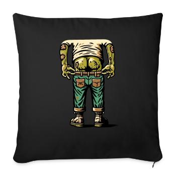 Funny Undead Butt Halloween Costume Decoration - Sofa pillowcase 17,3'' x 17,3'' (45 x 45 cm) - black - Front
