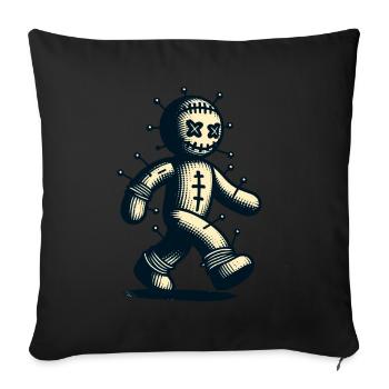Voodoo Doll Scary Disguise Gothic Style - Sofa pillowcase 17,3'' x 17,3'' (45 x 45 cm) - black - Front
