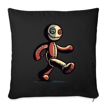 Voodoo Doll Halloween Costume Decoration Creepy - Sofa pillowcase 17,3'' x 17,3'' (45 x 45 cm) - black - Front