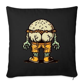 Drôle de mort-vivant cul Halloween Costume Décoration - Housse de coussin décorative 45 x 45 cm - noir - Devant