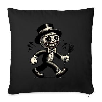 Voodoo Puppe Unheimliche Verkleidung Gothic Style - Sofakissenbezug 45 x 45 cm - Schwarz - Vorne