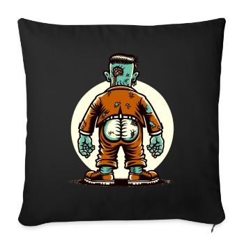 Drôle de mort-vivant cul Halloween Costume Décoration - Housse de coussin décorative 45 x 45 cm - noir - Devant