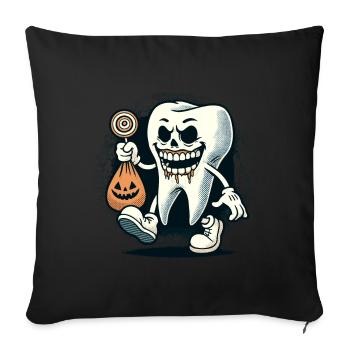 Undead Zombie Tooth Halloween Costume Decoration - Sofa pillowcase 17,3'' x 17,3'' (45 x 45 cm) - black - Front