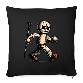 Voodoo Doll Halloween Costume Decoration Creepy - Sofa pillowcase 17,3'' x 17,3'' (45 x 45 cm) - black - Front