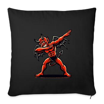 unDabbing Devil Funny Dabbing Design - Sofa pillowcase 17,3'' x 17,3'' (45 x 45 cm) - black - Front